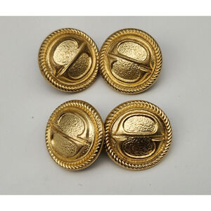 Lot/4 Vtg Christian Dior Monogram Brass Shank Buttons Sporrong Sweden 15.4mm